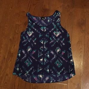 Flowy Navy Geo Print Tank Top